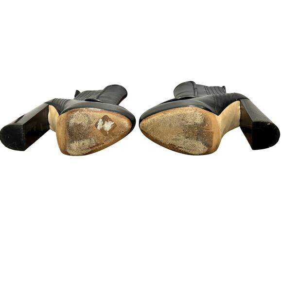 Alexander Wang – Addison Leather Platform Boots – Black – Size 37 - Picture 6 of 12